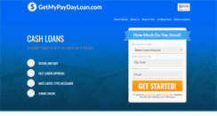 Desktop Screenshot of getmypaydayloan.com