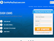 Tablet Screenshot of getmypaydayloan.com